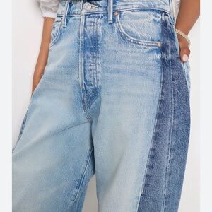 Levi's 501 Spliced Two-Tone Blue Straight Jeans